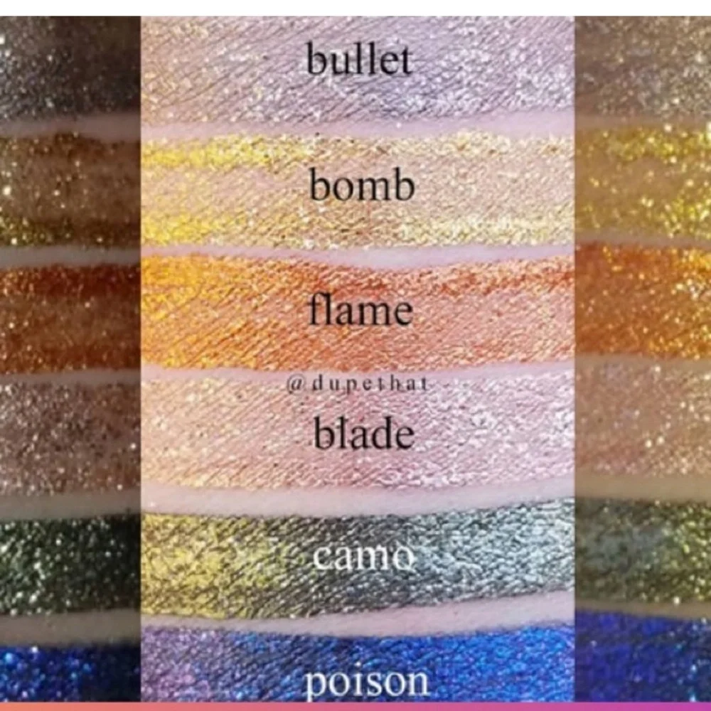 FLOWER BEAUTY Warrior Glitter Liquid Eyeshadow,‎ Cruelty-Free  (Camo) BUNDLE